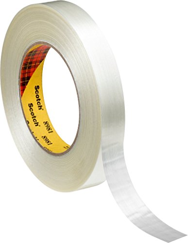 3M Filament-Klebeband Hochleistungsstark 8981, 19 mm x 50 m, Transluzent Weiß (48-er Pack) von 3M