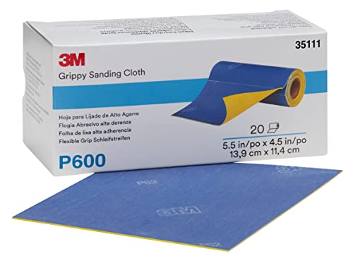 3M Flexible Grip Schleifstreifen, 139 mm x 114 mm, perforiert auf Rolle à 20 Streifen, P1500, 35115, 139mm x 114mm von 3M