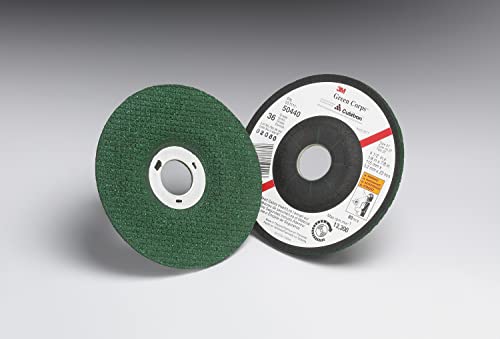 3M Green Corps Ceramic Surface Grinding Wheel - 60 Grit Medium Grade - Arbor Attachment - 4 1/2 in Dia 7/8 in Center Hole - Thickness 1/8 in - 13300 Max RPM - 50443 [PRICE is per WHEEL] von 3M