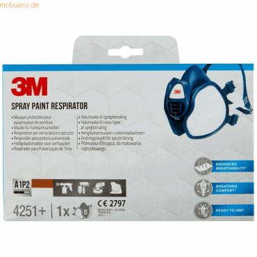 3M Halbmaske 4251+BC1 blau/weiß von 3M