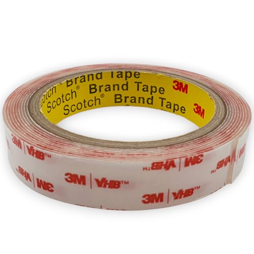 3M Klebeband doppelseitig Original VHB 4910 doppelseitiges Klebeband transparent (20mm x 3 Meter) von 3M