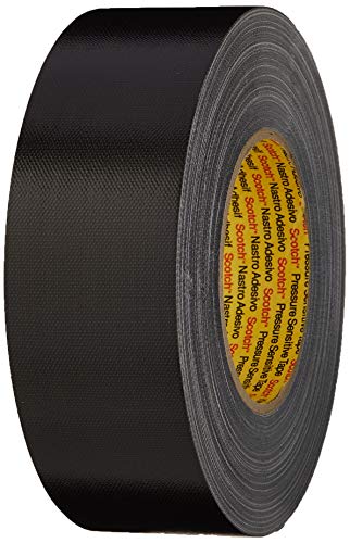 3M Premium Gewebeklebeband 389, Duct-Tape, Starkes Panzer-Tape, Reparatur-Klebeband, UV- und wasserbeständig, schwarz, 50 mm x 50 m (1-er Pack) von 3M