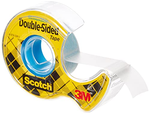 3M Scotch abnehmbares doppelseitiges Klebeband, 190 x 500 cm, Stahl, durchsichtig, 75"X200" von 3M