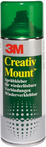 3M 52020 Sprühkleber CreativMount – Sprühklebstoff mit leichter Haftkraft für provisorische Verbindungen – Stets repositionierbar – 400 ml – Weiß/Beige von 3M