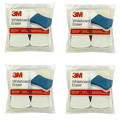 3M Whiteboard Eraser for Whiteboards, 2-Pack, White/Blue (581-WBE) von 3M