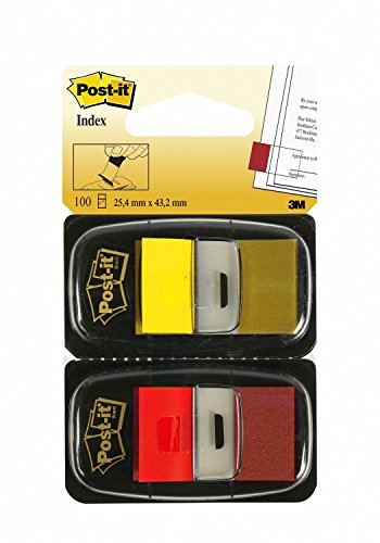 Post-it Index 2,5 cm Dual Pack rot und gelb von 3M