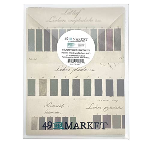 49 And Market Collage Sheets 6"X8" 40/Pkg-Color Swatch: Eucalyptus CSE39951 von 49 and Market