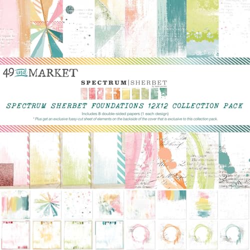 49 and Market SS-36226 Sherb Found, 12 x 12 Stück, Papier, Spectrum Sherbet Foundations von 49 and Market