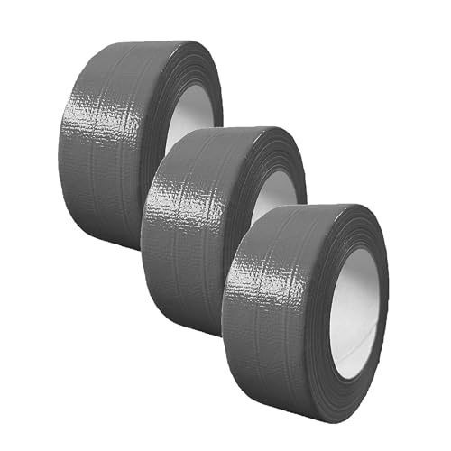 4INSTALATOR Klebeband Pack 3 Rollen Grau 48 mm x 50 mm Duct Tape Panzertape Gewebeklebeband Wasserdicht Isolierklebeband von 4INSTALATOR