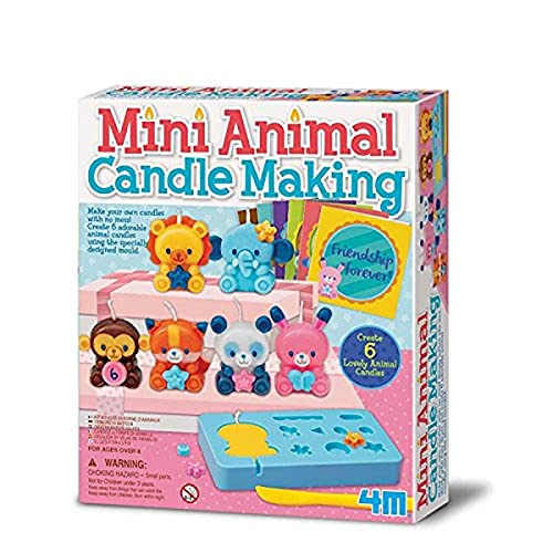 4M 00-04681 - Mini Animal Candle Making, Bunt von 4M
