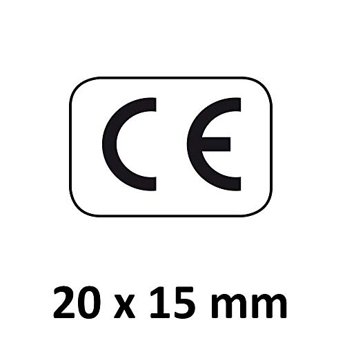 CE Folien-Aufkleber in verschiedenen Formaten zur Produktkennzeichnung, handlich auf Rolle gwickelt (20 x 15 mm, 250) von 4WAY Verlag