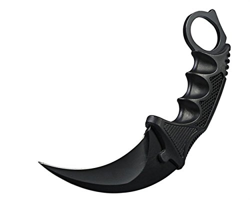 5 JAJ】 Counter Karambit Skin Knife CS GO Streik Greifer Messe Jagdmesser taktisches Überlebens Camping Werkzeug Karambi cs Camping Messer (Schwarz) von 5 JAJ