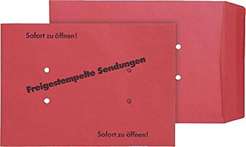 MAILmedia Versandtasche Freistempler/26367, dunkelrot, DIN B4, 90g/qm, Inh. 500 von 5 Star™