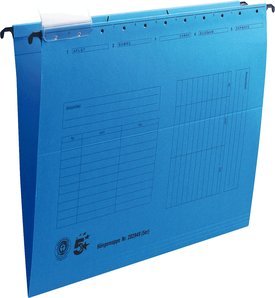 Hängemappen blau für DIN A4 Natronkarton (RC) 230g/qm Inh.5 von 5 Star