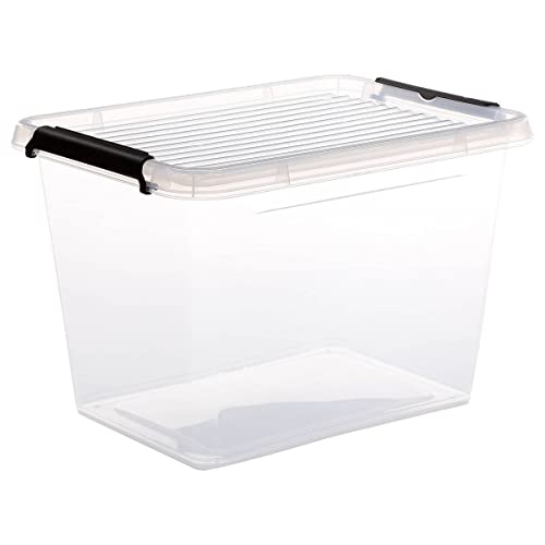 5five - transparente plastikbox 19l "clip n box" von 5 five simply smart