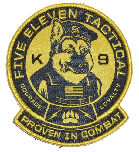 5.11 Tactical K9 Patch, Haken selbstklebende Rückseite, einfache Befestigung, Gold, 1 SZ, Style 81335 von 5.11