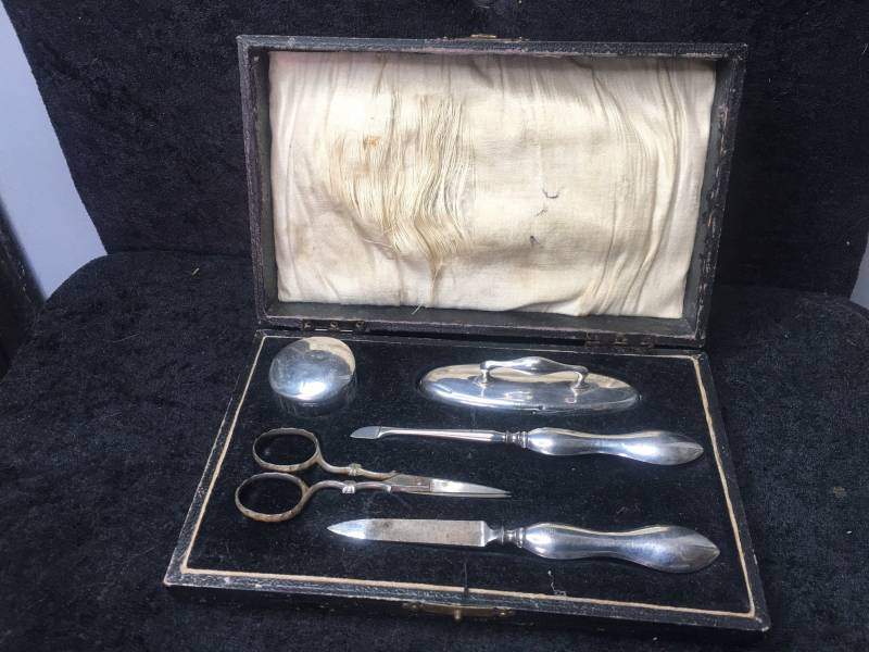 Vintage Art Deco William Devenport Sterling Silber Maniküre Set von 5426408