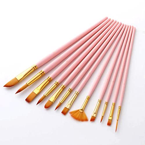 5sssallefaa Aquarell-Pinselstift-Set mit Nylon-Holzgriff, Ölpinsel, Malzubehör, Pinsel-Set (Farbe: B, Größe: Einheitsgröße) (Einheitsgröße) (B Einheitsgröße) von 5sssallefaa