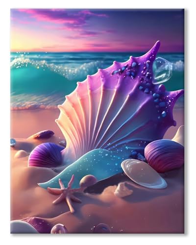 77iiAii Diamond Painting, Diamond Painting Erwachsene, Diamant Painting Bilder Groß 40 X 50 cm Strandlandschaft für Geschenk Wohnzimmer und Schlafzimmer Wanddeko von 77iiAii