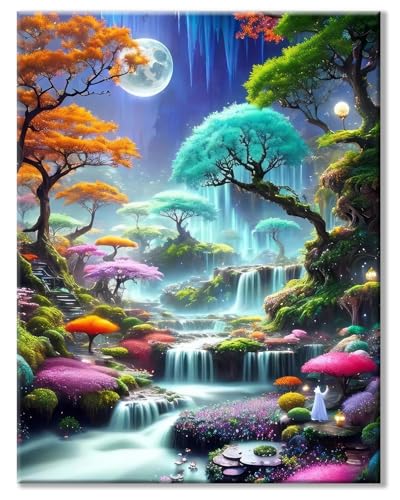 77iiAii Diamond Painting Erwachsene Diamant Painting Bilder Landschaft 5D Diamond Painting Groß xxl 40 X 50 cm für Wohnzimmer und Schlafzimmer Wanddeko von 77iiAii