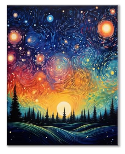 77iiAii Diamond Painting Erwachsene Diamant Painting Bilder Sternenklarer Himmel 5D Diamond Painting Groß xxl 40 X 50 cm für Geschenk Wohnzimmer und Schlafzimmer Wanddeko von 77iiAii