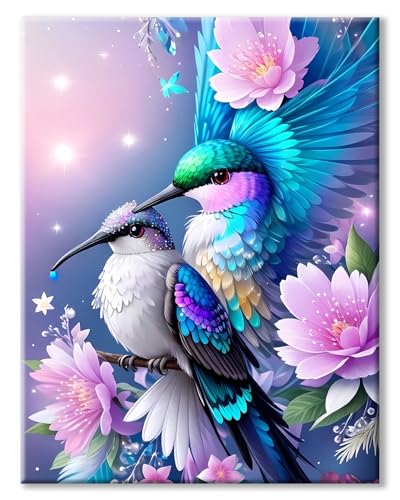 77iiAii Diamond Painting Erwachsene Groß 40x50cm, Diamond Painting Tiere, Diamant Painting Bilder Blumen für Geschenk Wohnzimmer und Schlafzimmer Wanddeko von 77iiAii