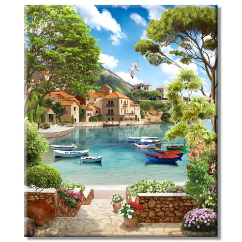 77iiAii Malen nach Zahlen Erwachsene, DIY Bastelset Handgemalt Ölgemälde Kit Paint by Numbers Adult Mit 3 - Pinseln und Acrylfarbe knitterfreie leinwand Kit - Geschenkideen 40 X 50 CM (Maler-A9) von 77iiAii