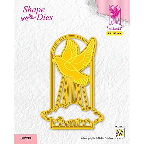 Nellie's Choice SD239 Stanzschablone Kommunion-6,3 x 9,6 cm-Stück-Stanzform-Karten Basteln-Bastel Scrapbooking, Weihnachten und DIY-Scrapbook Zubehör, Gelb, 63x96mm von Nellie's Choice