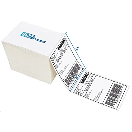 9527 Product Fanfold Thermo-Etiketten, weiß, perforiert, 500 Etiketten pro Stapel, 4 x 6 Stück von 9527 Product