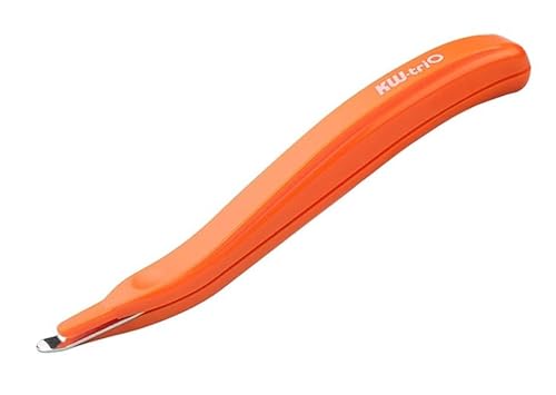 Magnetische Klammerentferner Heftklammerentferner Entklammerer Heftklammer Entferner Stiftwerkzeug mühelos Abzieher Easy Staple Remover Tool für Schule, Büro, Heimgebrauch (Orange, 15.5x1.5x1.5) von 95sCloud-1