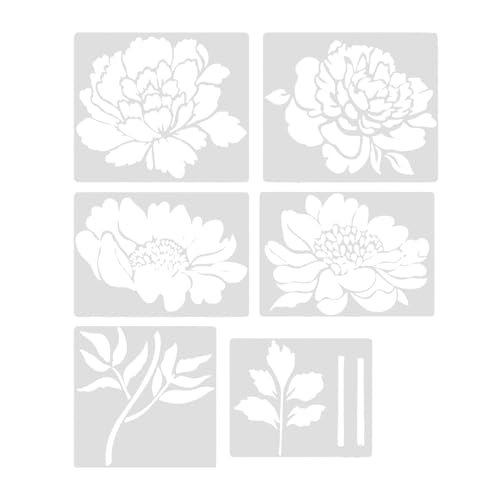 Schablonen Wandgestaltung Garden Fence Large Flower Stencils, Große Blumen Schablone, Malerei Schablonen Set, Wandschablonen, DIY Zeichenschablone für Holz, Wand Dekoration (A, 35X30cm) von 95sCloud-1