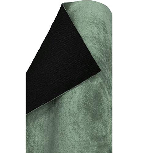 A-Express Samtstoff Faux Wildleder Stoff Dekostoff Kostümstoff Modestoff Stoff zum Nähen und Dekorieren Samt Material Meterware - Hellblau Halber Meter 50cm x 145cm von A-Express