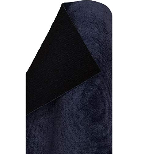 A-Express Samtstoff Faux Wildleder Stoff Dekostoff Kostümstoff Modestoff Stoff zum Nähen und Dekorieren Samt Material Meterware - Navy blau 1 Meter 100cm x 145cm von A-Express