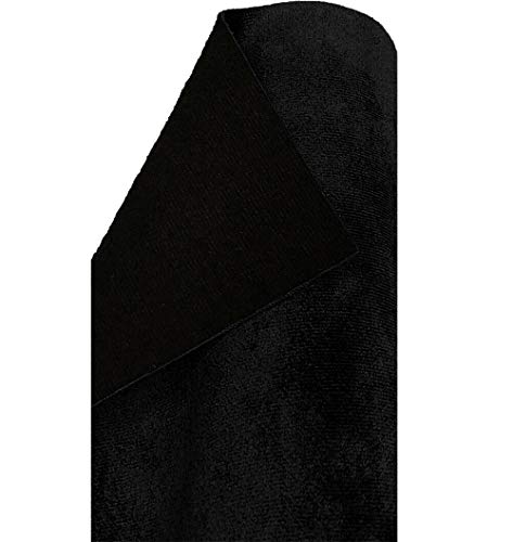 A-Express Samtstoff Faux Wildleder Stoff Dekostoff Kostümstoff Modestoff Stoff zum Nähen und Dekorieren Samt Material Meterware - Schwarz 1 Meter 100cm x 145cm von A-Express