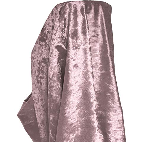 A-Express Stoff Pannesamt Sanft Samt Karneval Bekleidung Kostüm Dekostoff Gardinenstoff Schneiderei Stoff 140cm Breite - 1 Meter 100cm x 140cm Licht Rosa von A-Express