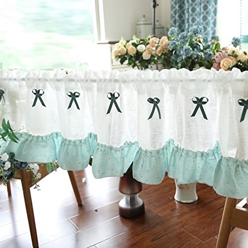 A.Monamour Gardine Scheibengardinen Kurzstores Transparenter Voile Vorhang Mit Grün Rüschen Schleife Kurzvorhang Kurzgardinen Küchengardine Küche Vorhang Fenster Kurz Stores Bistrogardine A.Monamour Gardine Scheibengardinen Kurzstores Transparenter Voile Vorhang Mit Grün Rüschen Schleife Kurzvorhang Kurzgardinen Küchengardine Küche Vorhang Fenster Kurz Stores Bistrogardine von A.Monamour