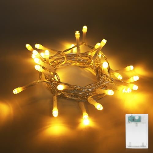 LED Lichterkette Batterie-30 LED Warmweiß Lichterketten mit 6H Timer, Lichterketten für Innen, Weihnachten, Schlafzimmer, Party, Hochzeit von A.bigwhale