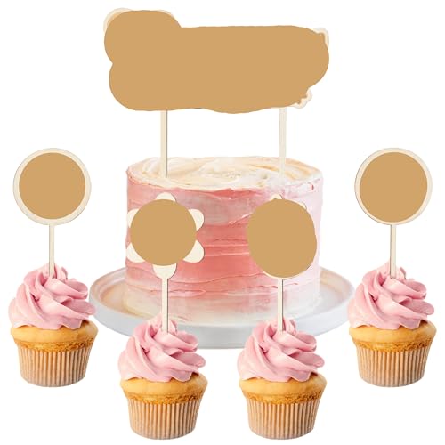 A1DIEE 5 Stücke Groovy Babe Birthday Wood Cake Toppers Boho Retro Hippie Cupcake Dekoration Lächeln Gänseblümchen Blume Victory Peace Zeichen Rustikale Holz Kuchen Smash Topper für Geburtstagsparty von A1DIEE