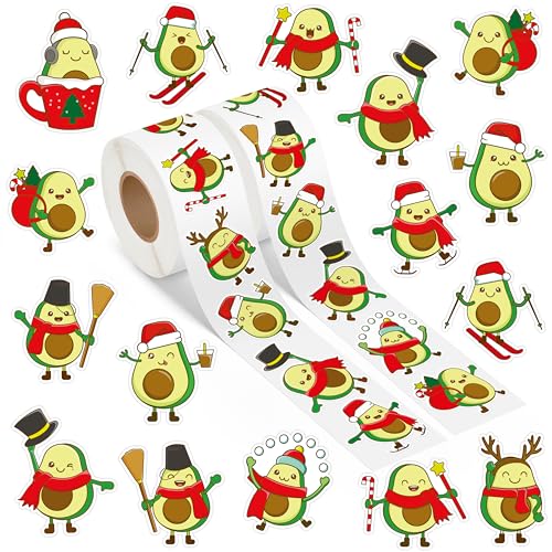 A1DIEE Weihnachten Avocado Sticker Rolle 2er Set von A1DIEE