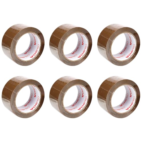 A2ZWORLD 6 Rollen Klebebänder für Verpackung braun 50 mm x 80 m von A2ZWORLD