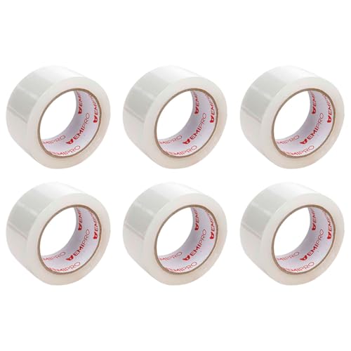 A2ZWORLD 6 Rollen Klebebänder für Verpackung transparent 50 mm x 150 m von A2ZWORLD