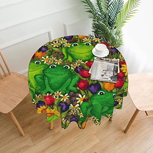 AABSTBFM Runde Tischdecke, 152 x 152 cm, Frosch-bedruckt, wiederverwendbar, wasserdicht, knitterfrei, Tischdekoration, Tischdecke, 152 x 152 cm AABSTBFM Runde Tischdecke, 152 x 152 cm, Frosch-bedruckt, wiederverwendbar, wasserdicht, knitterfrei, Tischdekoration, Tischdecke, 152 x 152 cm von AABSTBFM