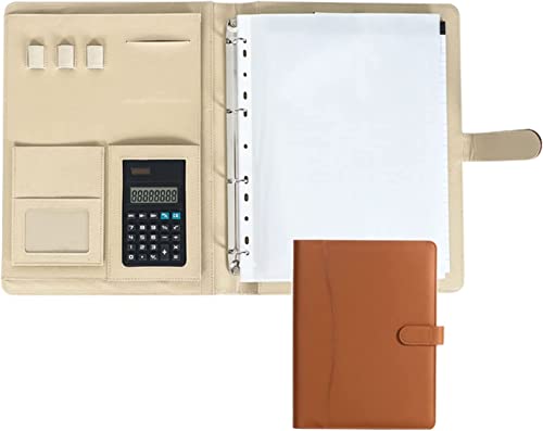 A4 Arbeitsmappe, Klemmbrett, Portfolio, 4-Ring-Padfolio für Damen und Herren, abnehmbarer Ordner und Taschen für Tablet, Lebenslauf und Dokumente von AADDFDD