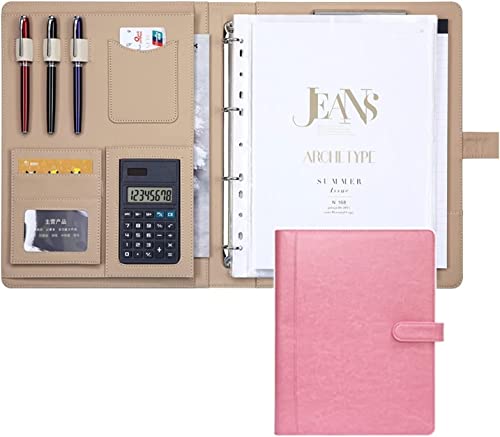 AADDFDD A4-Arbeitsmappe, Klemmbrett, Ordner, Portfolio, Business-Ordner, Padfolio, A4, Executive-Datei, legaler Dokumenten-Organizer mit Taschen für Männer und Frauen von AADDFDD