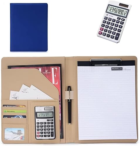 AADDFDD A4-Arbeitsmappe, Klemmbrett-Mappe, Portfolio-Organizer, PU-Leder, Portfolio-Ordner mit Klemmbrett, Padfolio für Geschäftsgespräche, Lebenslauf, Männer und Frauen von AADDFDD