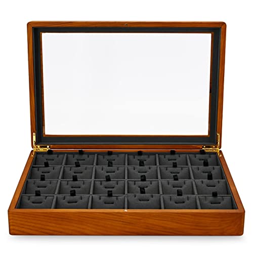 AADDFDD Schmuckkästchen, Schmuckschatulle, Schmuckaufbewahrungsbox, multifunktionale Schmuckaufbewahrungsbox aus Holz, Mikrofaser, Ring-Display-Tablett, Armband-Aufbewahrungsbox, Schmuck-Display-St von AADDFDD