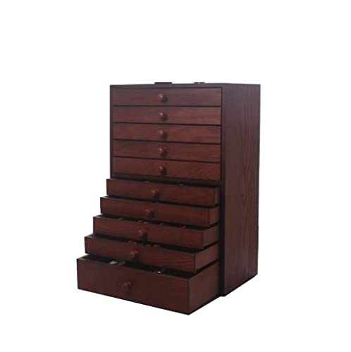 AADDFDD Schmuckkästchen, Schmuckschatulle, Schmuckschatulle, 10-lagiges Schmuckkästchen aus Holz mit Schublade, extragroße Schmuck-Organizer-Box als Geschenk für Frauen. Schmuck-Organizer von AADDFDD