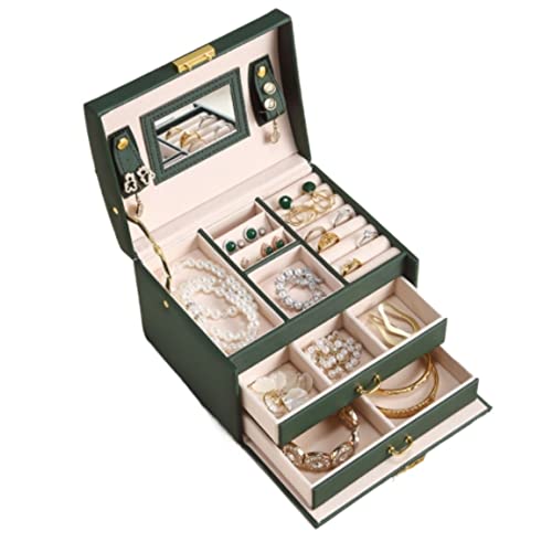 AADDFDD Schmuckkästchen, Schmuckschatulle, Schmuckschatulle, Schmuckaufbewahrungsbox, Clead, Schmuckaufbewahrungsbox, Ohrringe, Halsketten, Armbänder, Schmuck-Organizer von AADDFDD