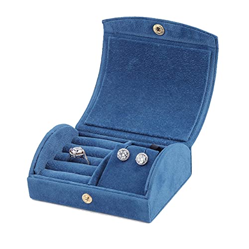 AADDFDD Schmuckkästchen, Schmuckschatulle, tragbare Schmuckschatulle aus gebogenem Flanell, kleine Schmuckschatulle für Damen, für Armbänder, Uhren, Ringe, Organizer von AADDFDD