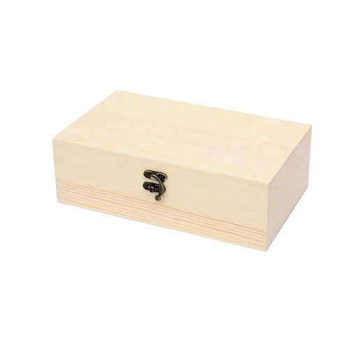 Schmuckkästchen, Schmuckschatulle-Organizer, Retro-Aufbewahrungsbox aus Holz, schlichtes Holz mit Deckel, multifunktionale Scharnierboxen, Geschenkverpackung, Schmuckschatulle, Heimaufbewahrung, Werk von AADDFDD